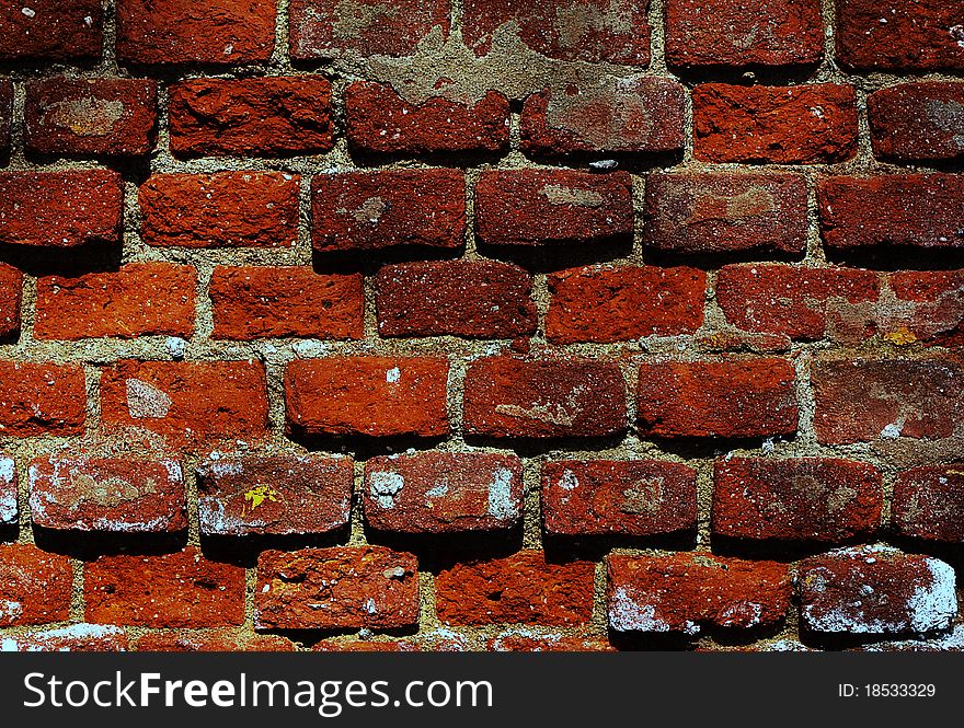 The fragment wall of brick close-up.