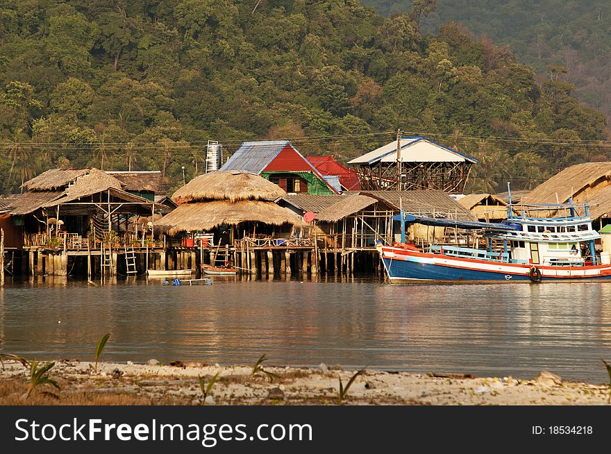 Thai fishing village