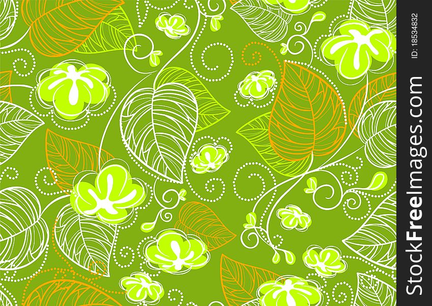 Vector illustration of Seamless floral pattern