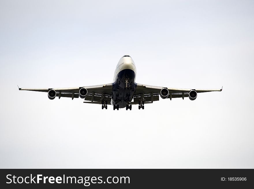 Aircraft Jumbo Jet 747 with four engines. Aircraft Jumbo Jet 747 with four engines