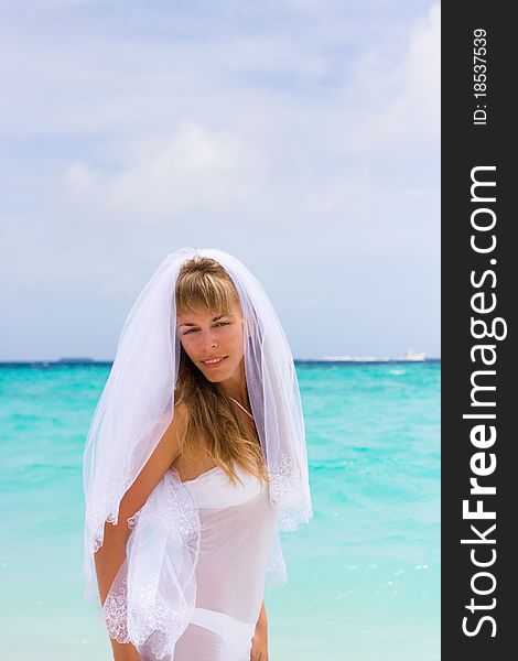 Bride On A Tropical Beach