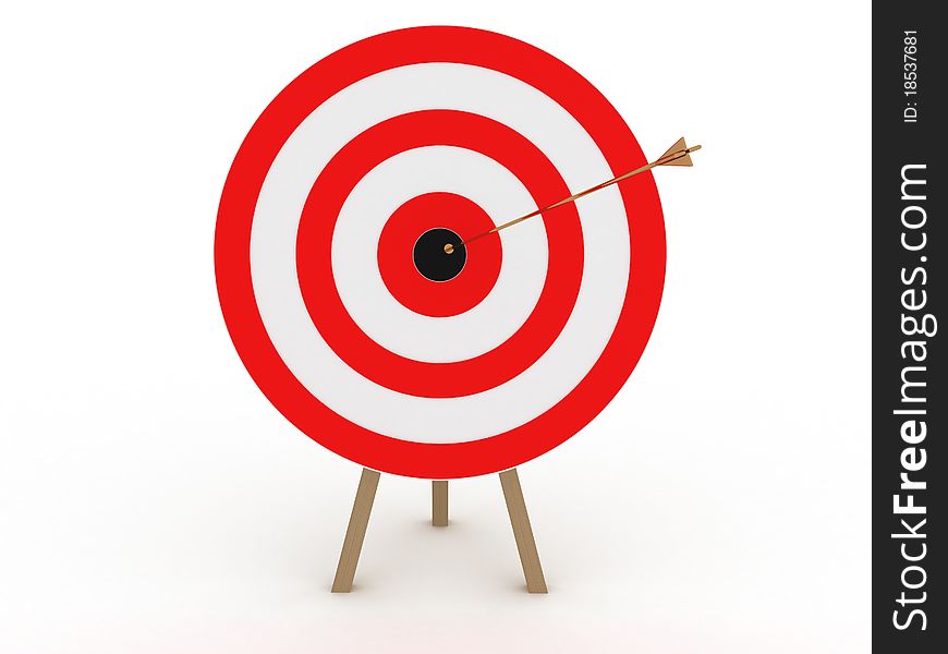 The target was a gold boom in the form of white and red circles with a black circle in the center of the wooden-legged on a white background â„–1. The target was a gold boom in the form of white and red circles with a black circle in the center of the wooden-legged on a white background â„–1