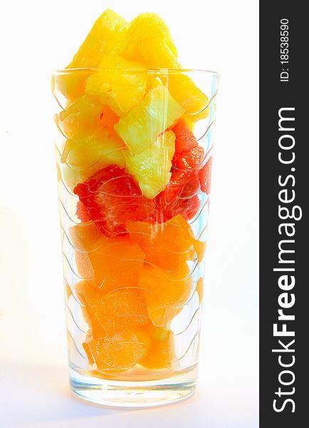 Abstract fruit juice in the glass