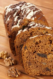Dark Cocoa Fruitcake Stock Photo Dark Cocoa Fruitcake Stock Photo