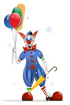 Cheerful Clown Stock Photography