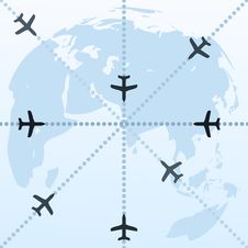 Planes Over The World Royalty Free Stock Image Planes Over The World Royalty Free Stock Image