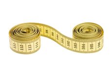 Yellow Measuring Tape Isolated Stock Images