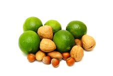 Green Laime With Nuts Stock Photos Green Laime With Nuts Stock Photos
