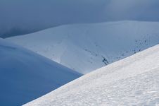 Snow-covered Mountains Stock Photography