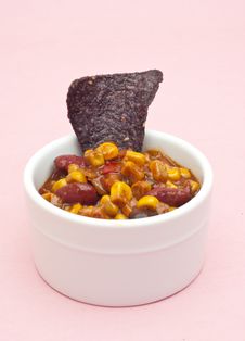 Black Bean Dip With Blue Corn Tortilla Chips Royalty Free Stock Photo Black Bean Dip With Blue Corn Tortilla Chips Royalty Free Stock Photo