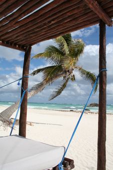 Cancun Bay Beach In Mexico Stock Image