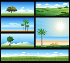 Various Nature Landscape Illustration Stock Photography Various Nature Landscape Illustration Stock Photography