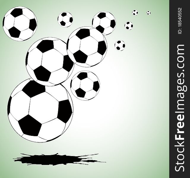 The vector abstract soccer background