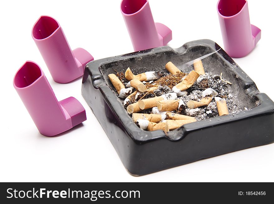 Ashtray With Inhaler