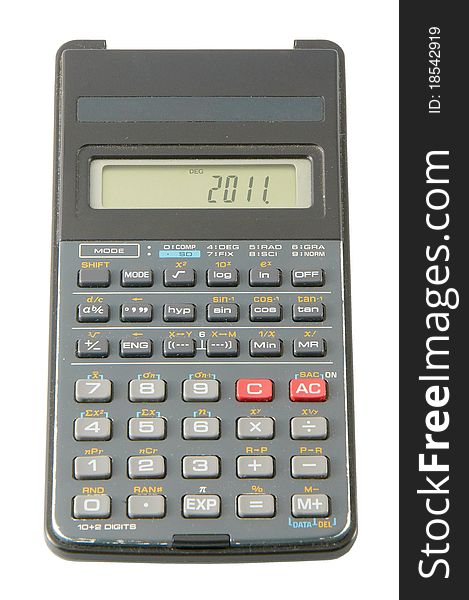 The calculator isolated on a white background
