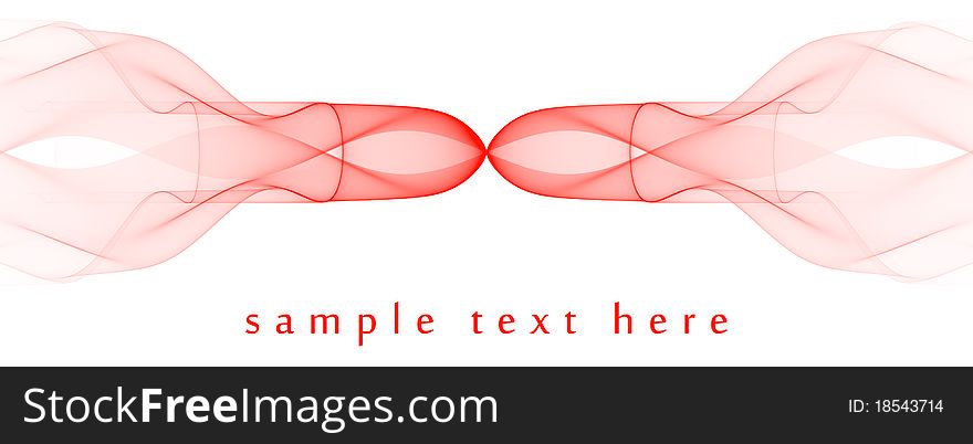 Red fractal abstraction on white background. Red fractal abstraction on white background