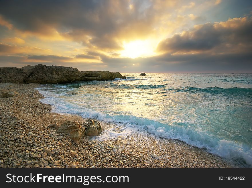 Beautiful seascape. Composition of nature.