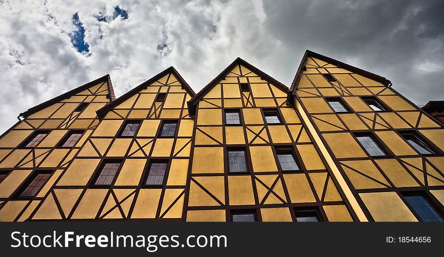Row Of Half-timbered Houses