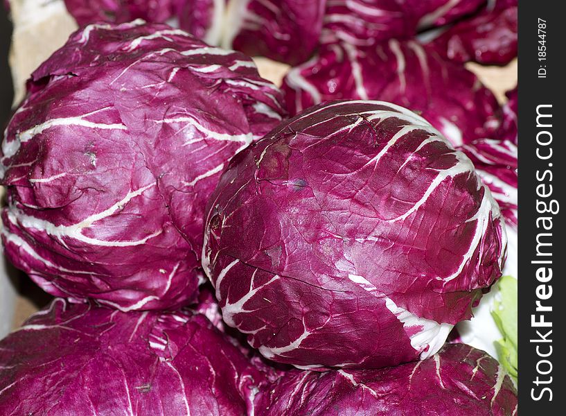 Some red chicory at market place