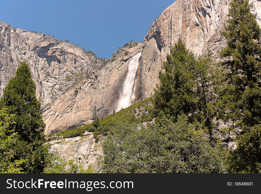 Waterfall in Yosemite National Park, California, June 2010. Waterfall in Yosemite National Park, California, June 2010