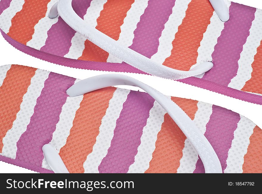 Flip Flop Sandal Background Summer Concept Image.