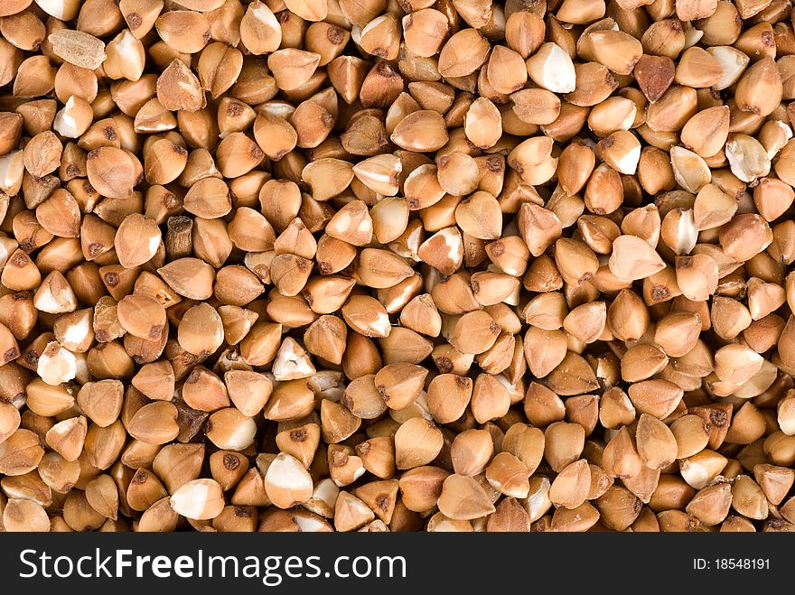 Buckwheat as an organic background close up. Buckwheat as an organic background close up