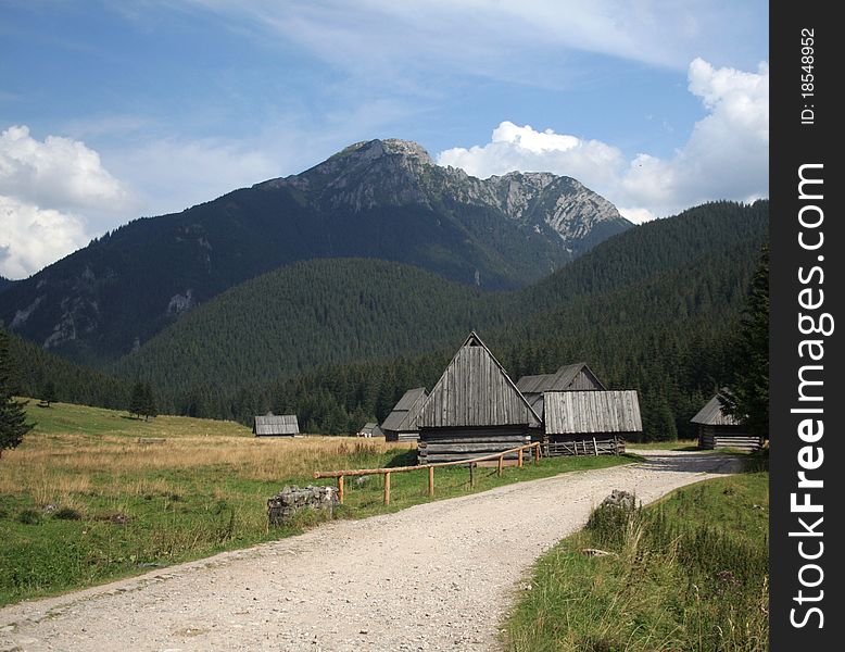 The old home in polish mountains Tatry. The old home in polish mountains Tatry