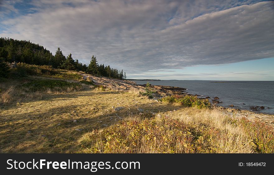 Schoodic Point landscape, seen in beautiful DownEast Maine. Schoodic Point landscape, seen in beautiful DownEast Maine