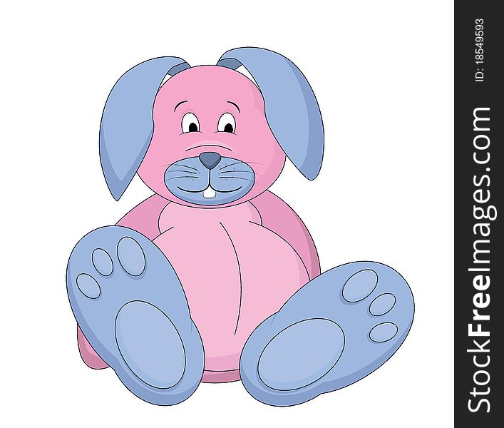 Pink And Blue Bunny