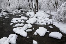 Creek In Winter Royalty Free Stock Photos Creek In Winter Royalty Free Stock Photos