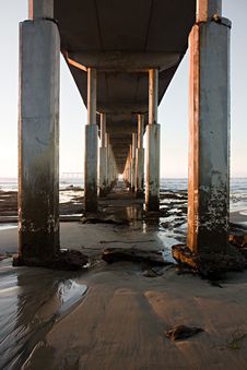 Underneath Pier Royalty Free Stock Image Underneath Pier Royalty Free Stock Image