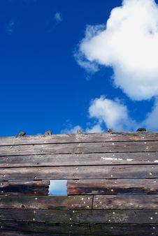 Old Wooden Ship Fragment Royalty Free Stock Images Old Wooden Ship Fragment Royalty Free Stock Images