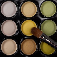 Image Eyeshadow Set With Cosmetic Brush Royalty Free Stock Photo Image Eyeshadow Set With Cosmetic Brush Royalty Free Stock Photo