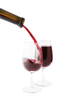 Two Glasses Of Wine Royalty Free Stock Images Two Glasses Of Wine Royalty Free Stock Images