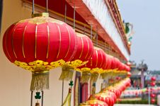 Chinese Red Lantern In The Temple Royalty Free Stock Image Chinese Red Lantern In The Temple Royalty Free Stock Image