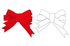 Red Gift Bow Royalty Free Stock Images