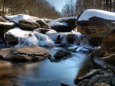 Mountain River Rapids In Winter Royalty Free Stock Image Mountain River Rapids In Winter Royalty Free Stock Image
