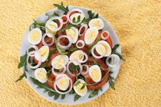 Healthy Salad With Eggs Royalty Free Stock Photography Healthy Salad With Eggs Royalty Free Stock Photography