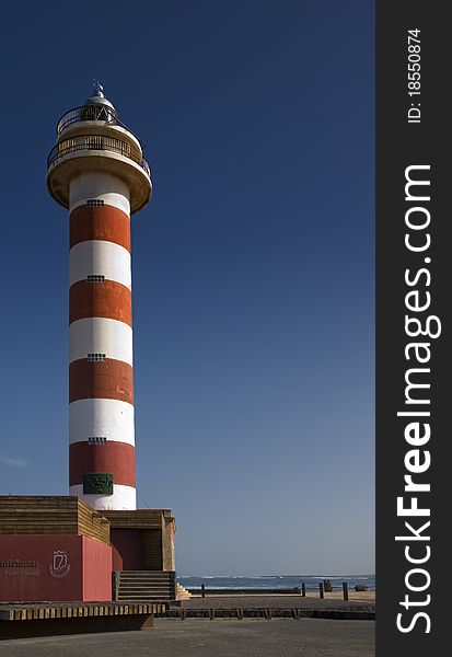 El Cotillo Lighthouse, situated on Fuerteventura, Canary Islands.
