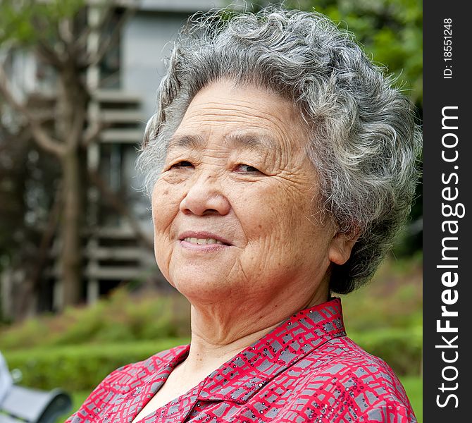 Portrait of a happy grandmother