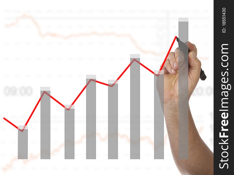 Growing Business visualized on a Business Graph