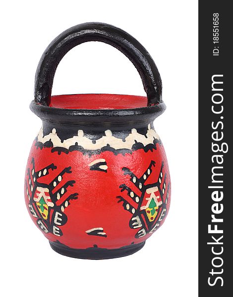 Traditional Painted Terracotta Milk Jar