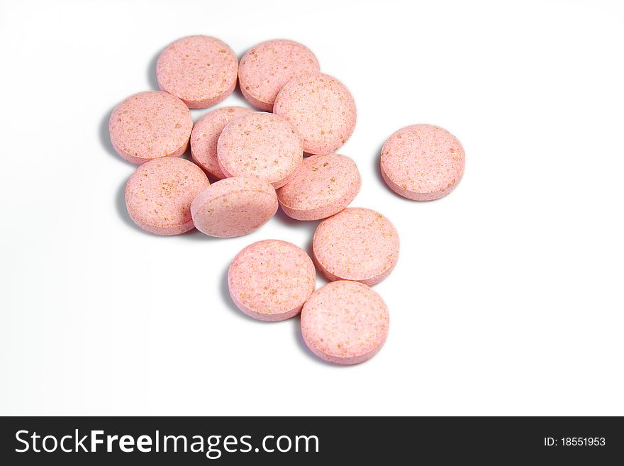 Multi vitamin tablets isolated on a white background. Multi vitamin tablets isolated on a white background.