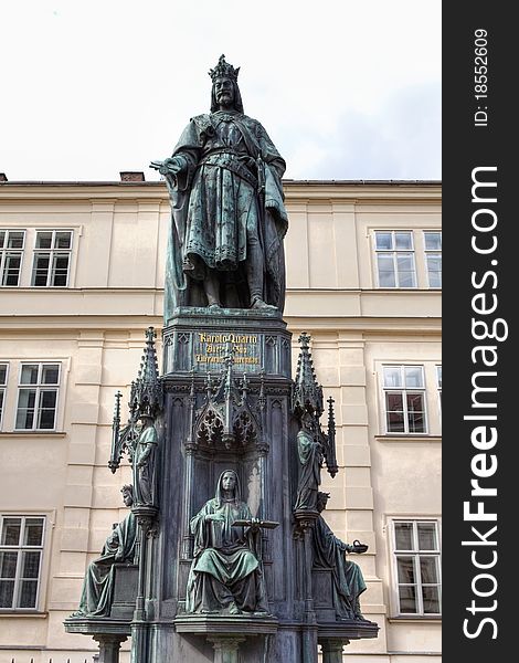 Bronze statue of Charles IV in Prague city center, HDR (high dynamic range). Bronze statue of Charles IV in Prague city center, HDR (high dynamic range)