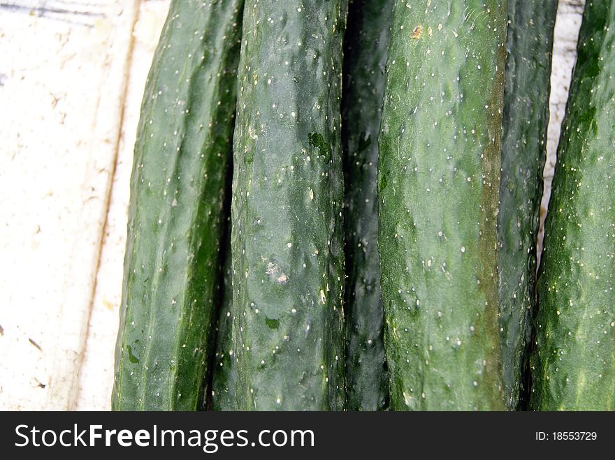 Cucumber, verdant cucumber, flavour is delicious, in market sale.