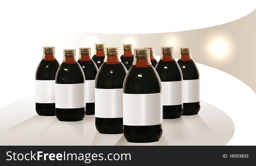 Blank syrup bottles