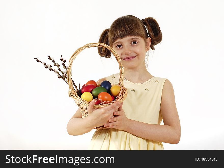 Girl With Painted Eggs