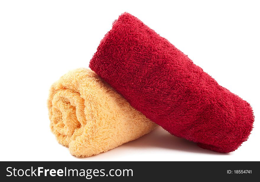Towel on a white background