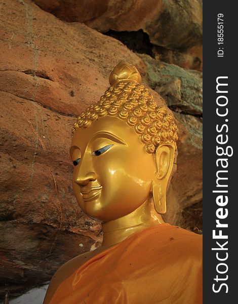 Beautiful Buddha statue in the cave Kuhasawan