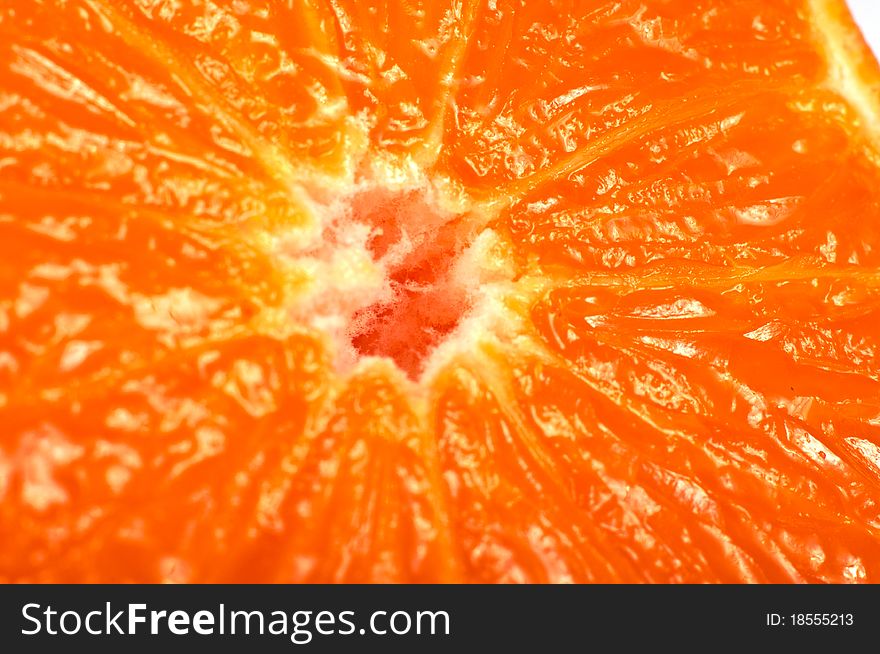 Closeup of measure juicy orange